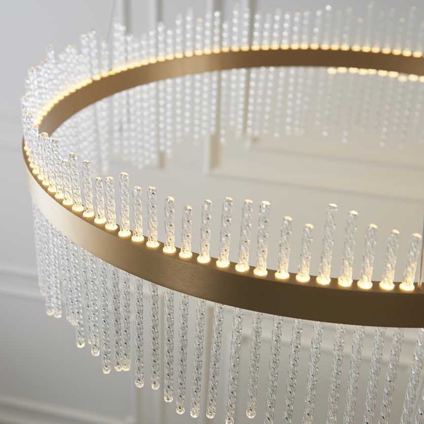 AuroraGold | Elegant Dimmable LED Pendant Ceiling Light Fixture 5