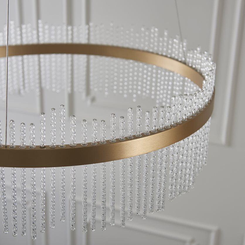 AuroraGold | Elegant Dimmable LED Pendant Ceiling Light Fixture 8