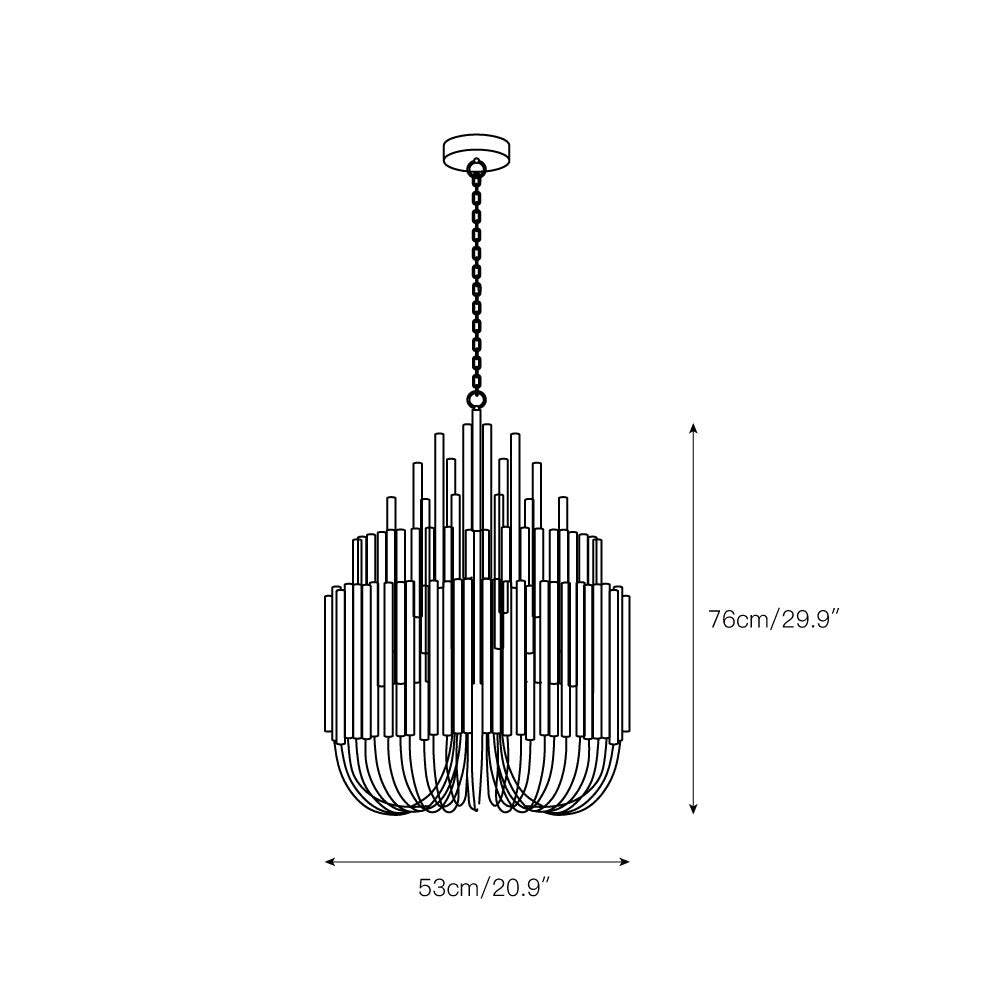 Lustre en bois de luxe postmoderne à plusieurs lampes Freyza | Ulshayra – Salle à manger et salon modernes