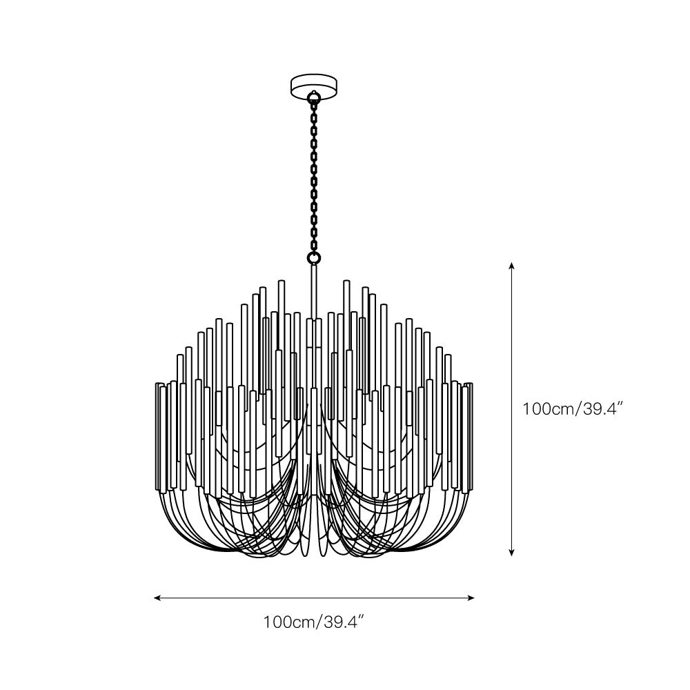 Lustre en bois de luxe postmoderne à plusieurs lampes Freyza | Ulshayra – Salle à manger et salon modernes