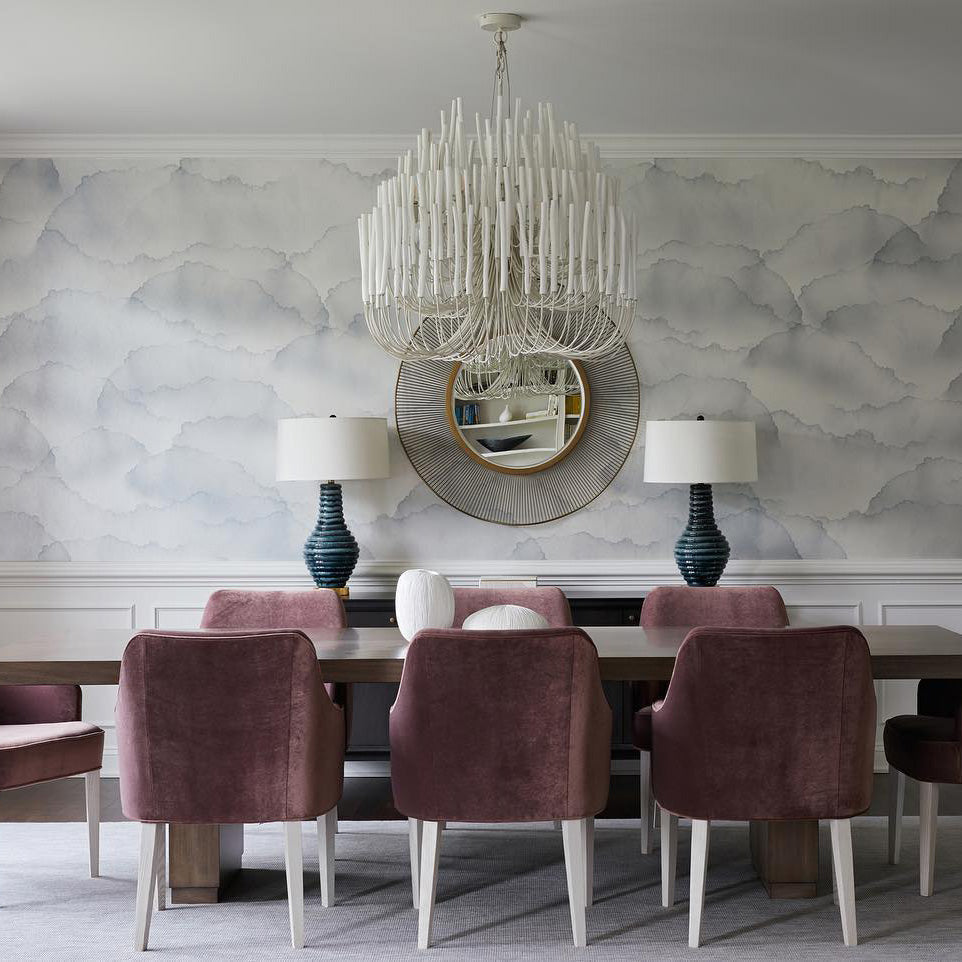 Lustre en bois de luxe postmoderne à plusieurs lampes Freyza | Ulshayra – Salle à manger et salon modernes