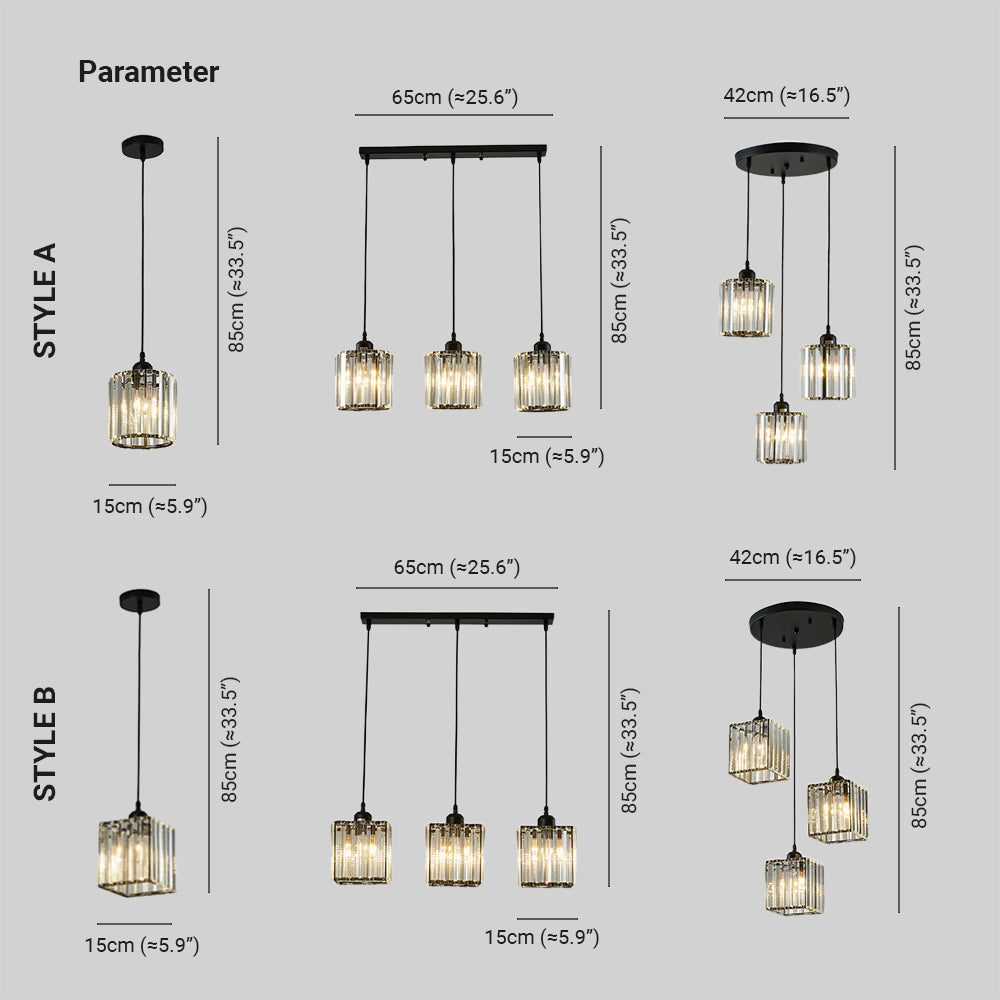 Freyza | Vina Modern Cluster Black Gold Pendant Light – Modern Kitchen Dining Room