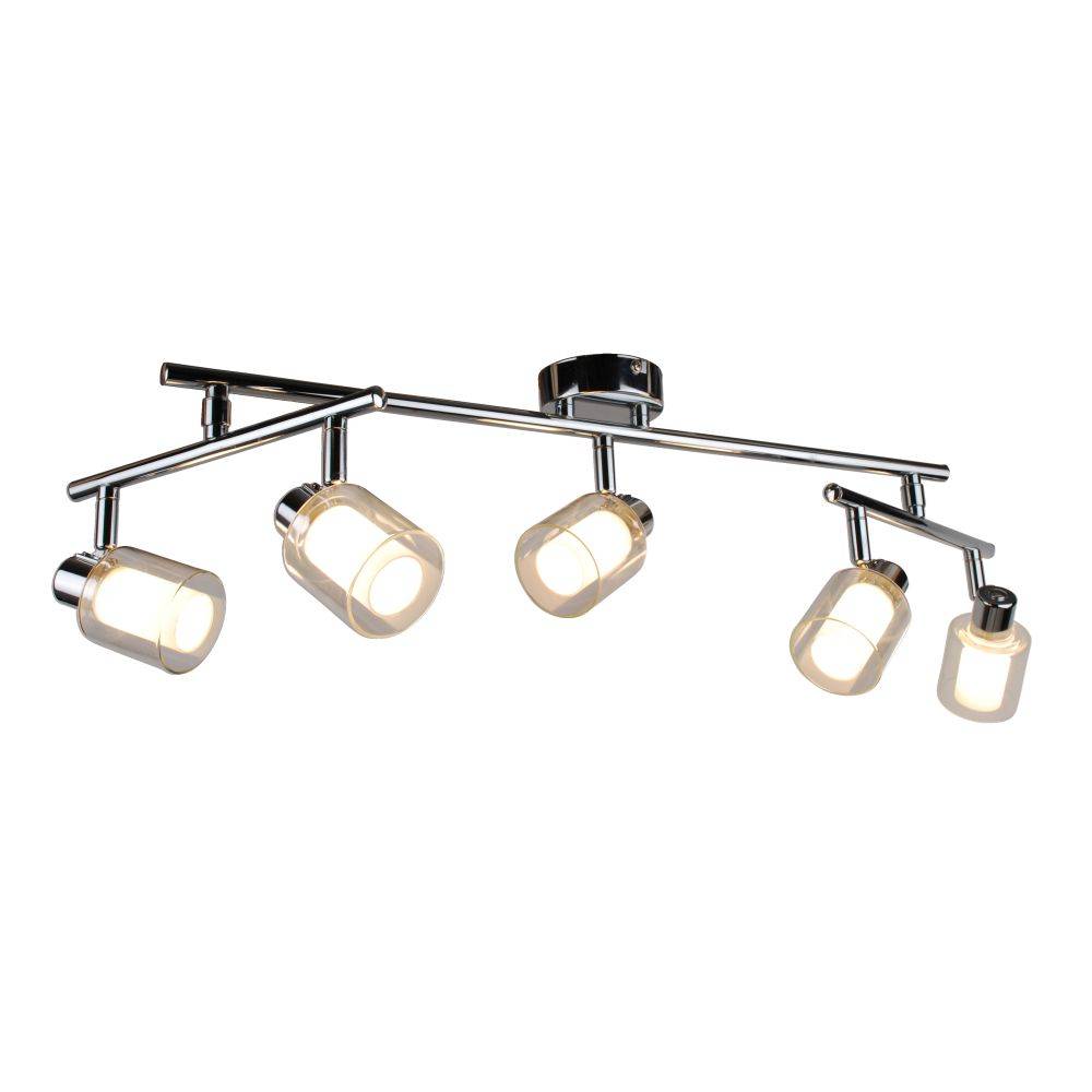 Freyza - Jacey 5 Light Chrome Ceiling Spotlight Bar