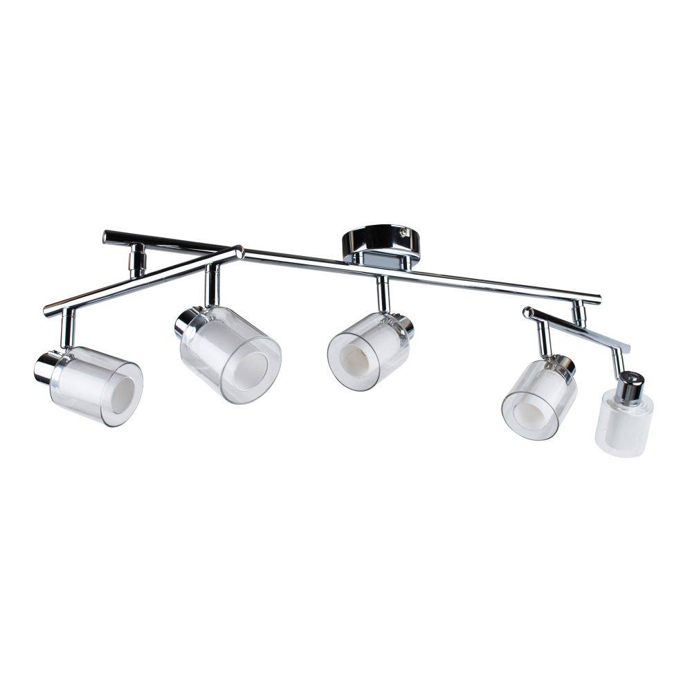 Freyza - Jacey 5 Light Chrome Ceiling Spotlight Bar