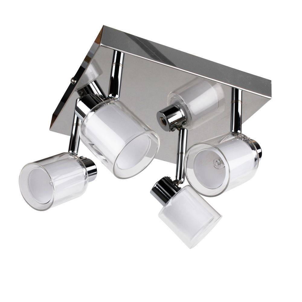Freyza - Jacey 4 Light Polished Chrome Ceiling Spotlight Plate