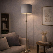 Lomond | Elegant Traditional Satin Nickel Floor Lamp 1