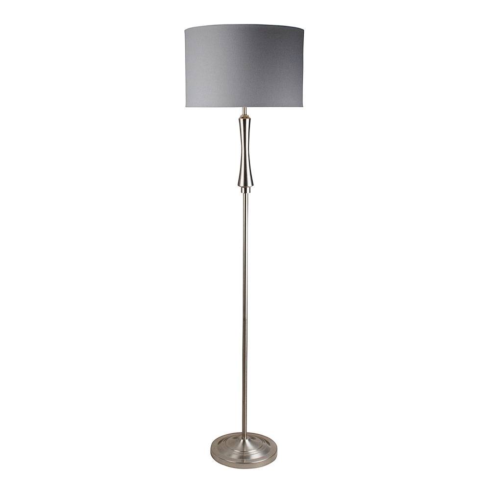 Lomond | Elegant Traditional Satin Nickel Floor Lamp 2