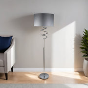 Freyza - Lampadaire Kasi de 158 cm, finition chromée polie
