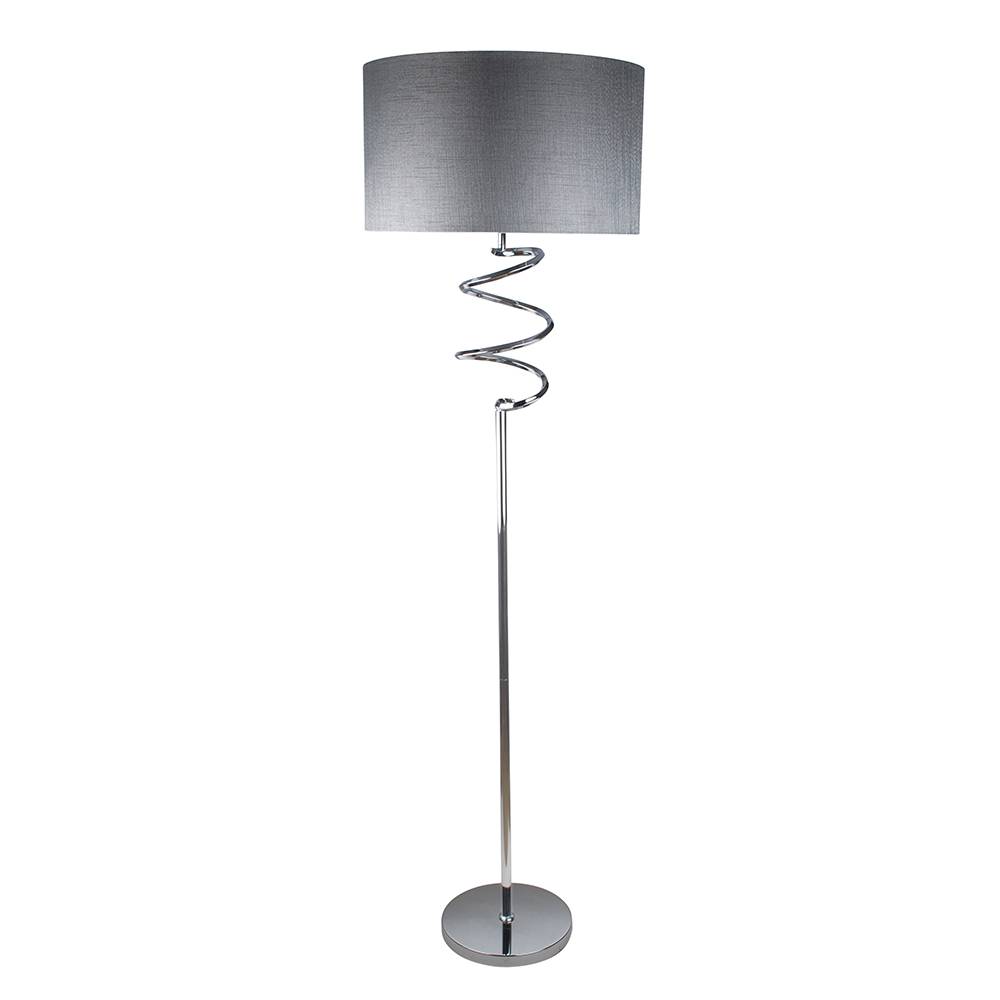 Freyza - Lampadaire Kasi de 158 cm, finition chromée polie