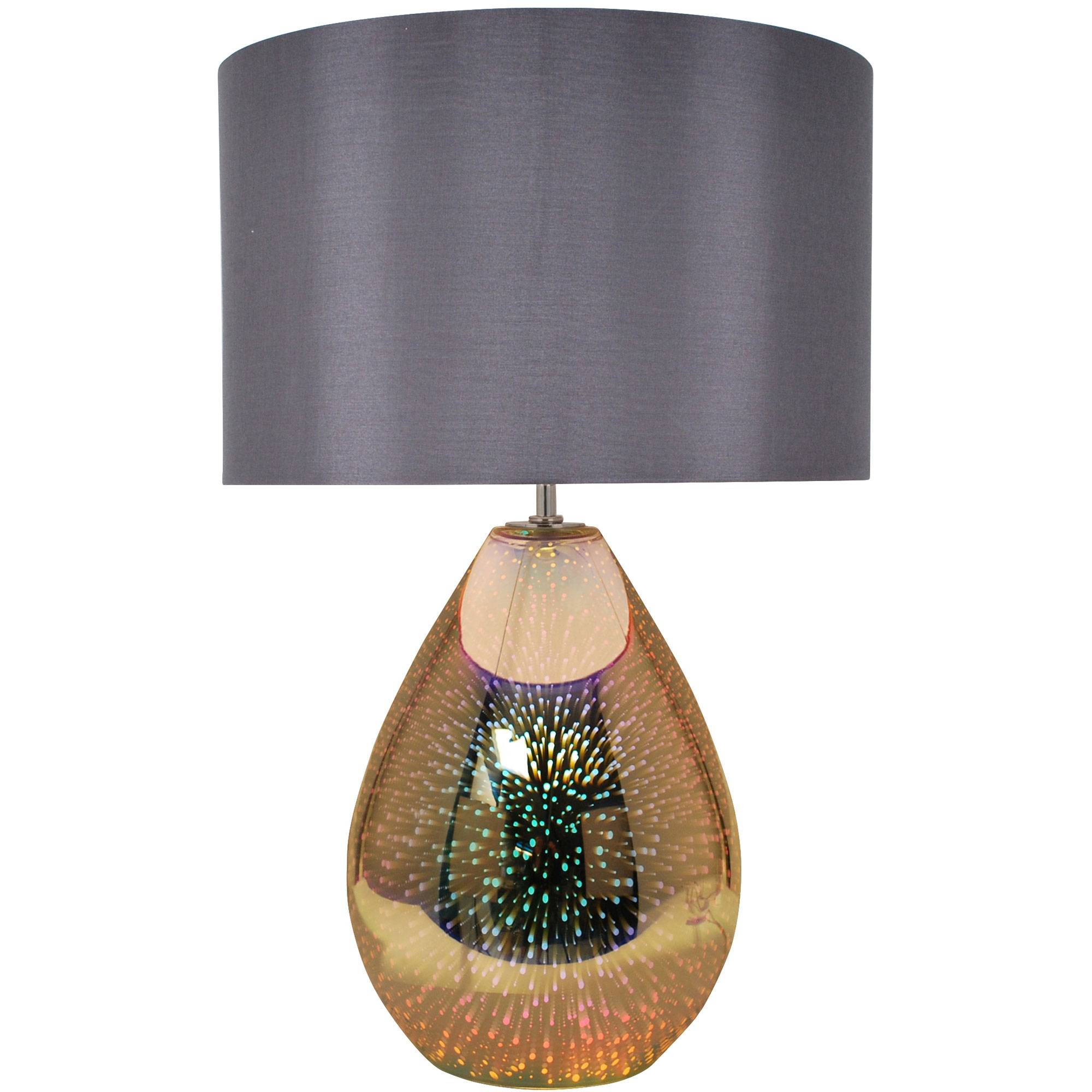 Galleria | Elegant Smoked Glass Contemporary Table Lamp 1