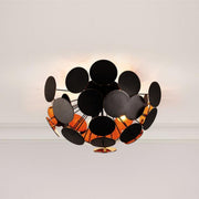 Freyza - Copperhead Black and Copper Semi Flush Sputnik