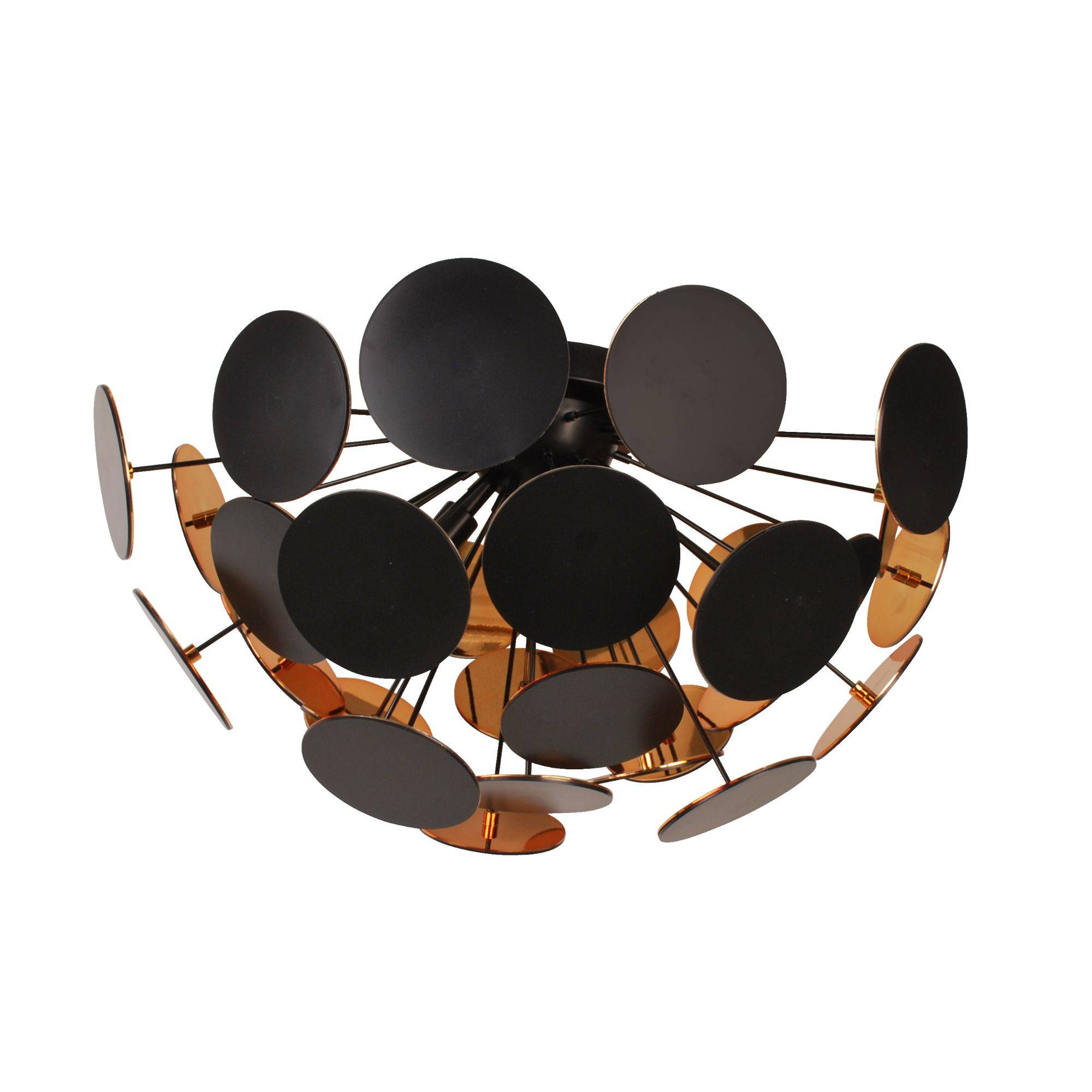 Freyza - Copperhead Black and Copper Semi Flush Sputnik