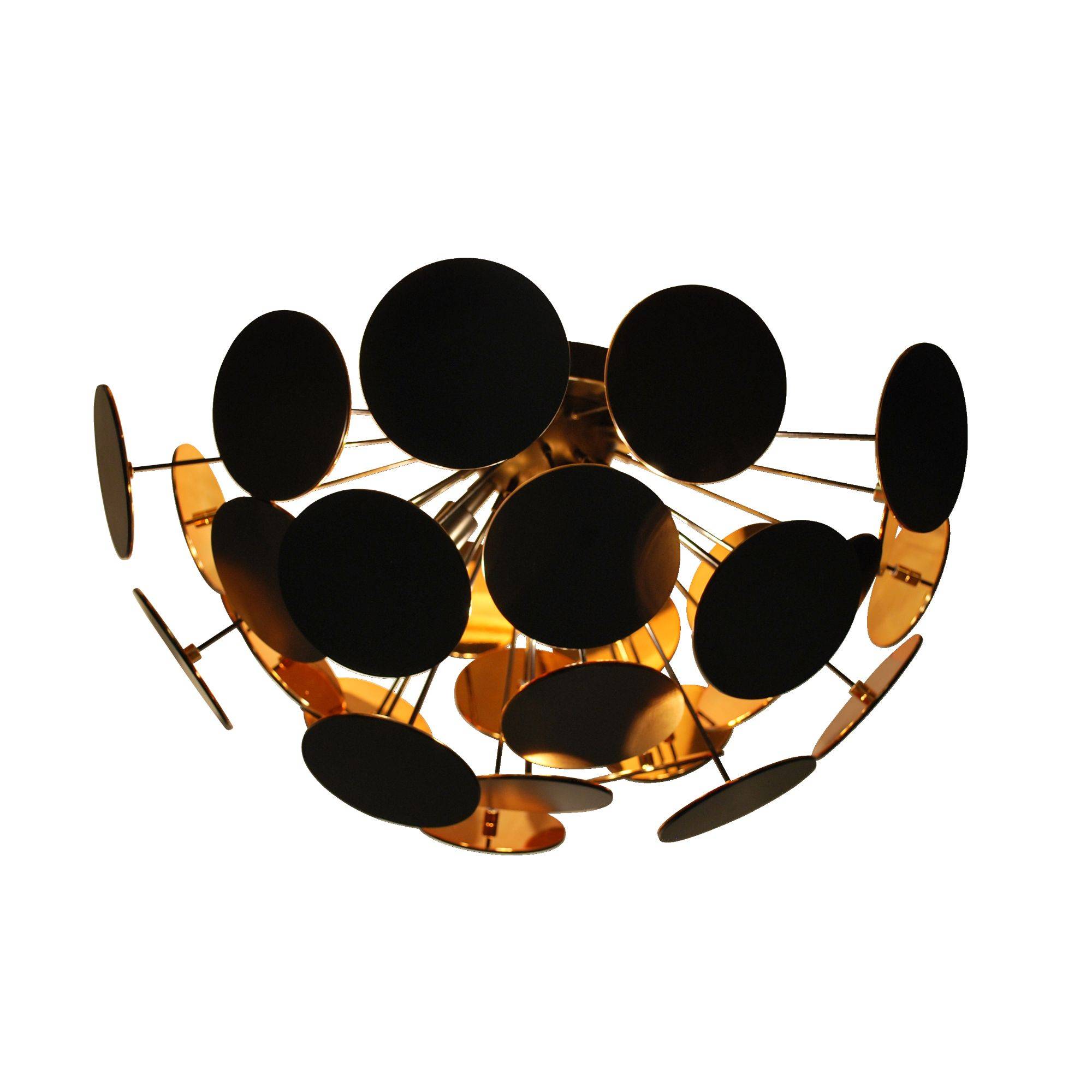 Freyza - Copperhead Black and Copper Semi Flush Sputnik