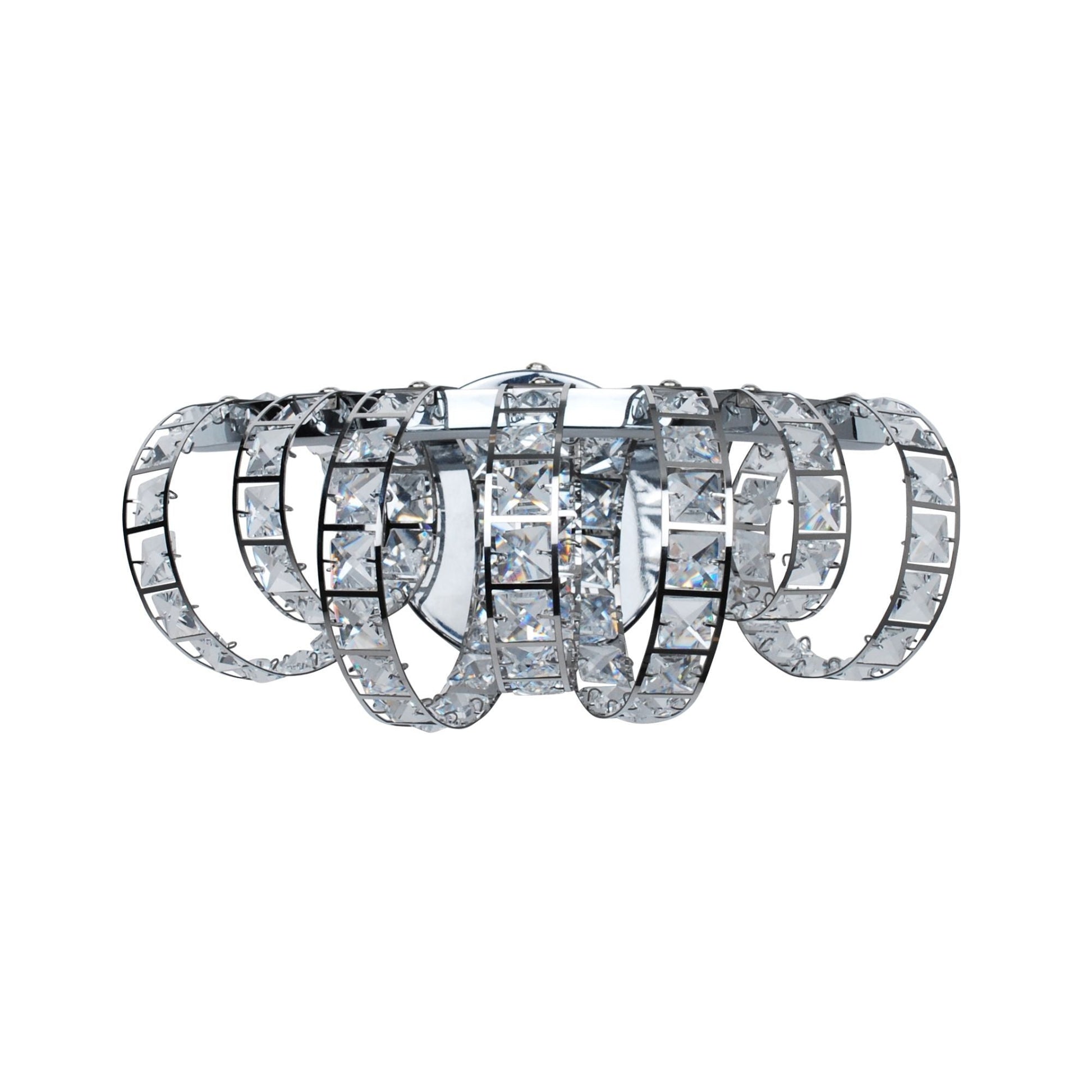 Luminara | Elegant Polished Chrome Crystal LED Wall Light 2
