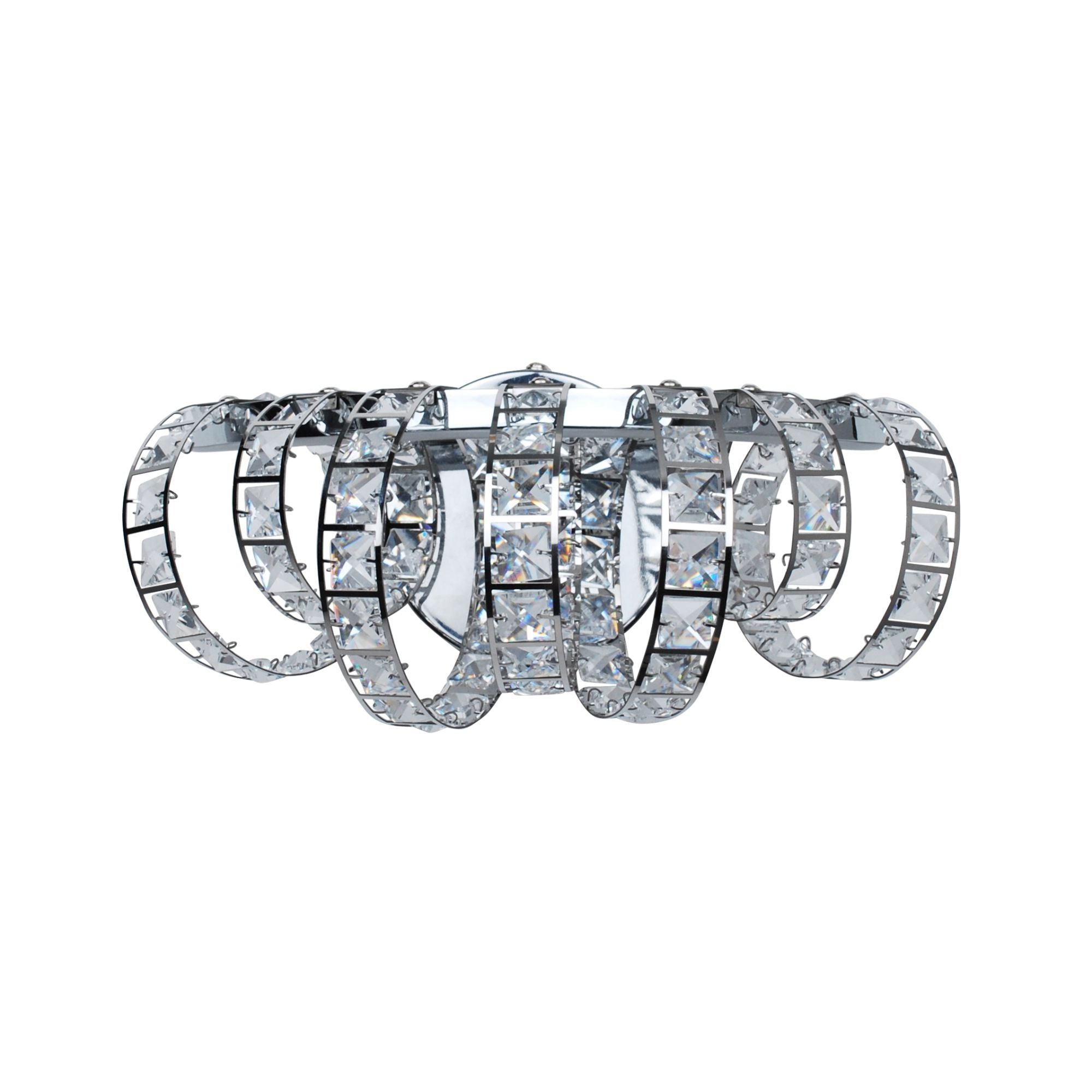 Luminara | Elegant Polished Chrome Crystal LED Wall Light 2