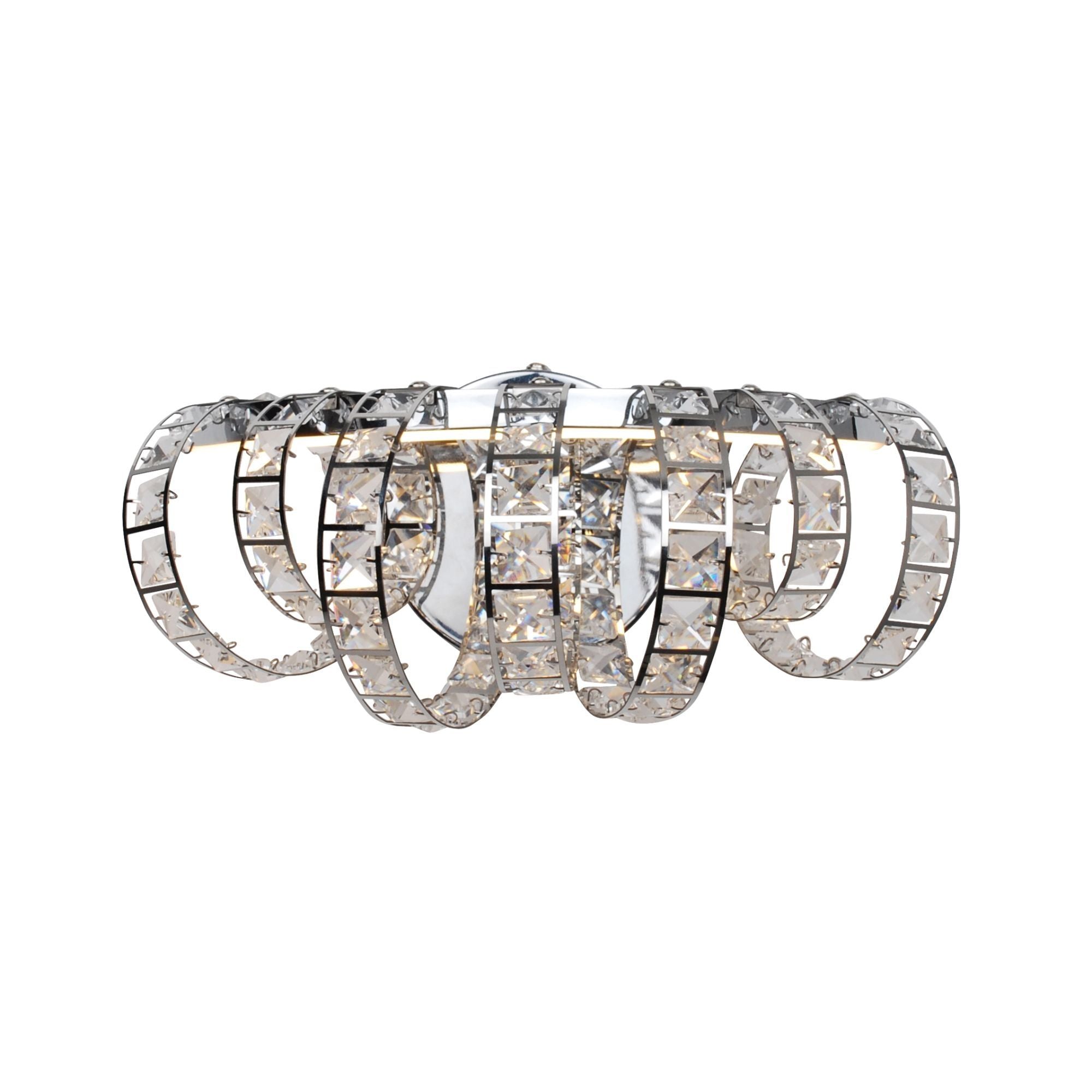 Luminara | Elegant Polished Chrome Crystal LED Wall Light 3
