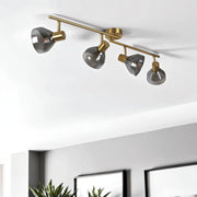 Freyza - Fosco 4 Light Split Bar Brass Spot Ceiling Light