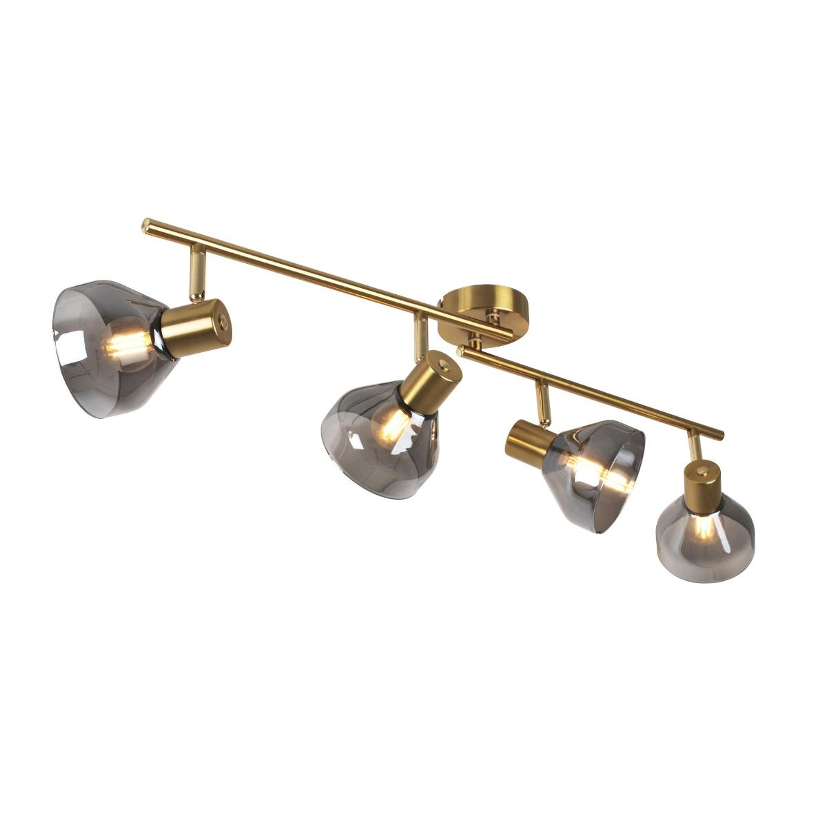 Freyza - Fosco 4 Light Split Bar Brass Spot Ceiling Light