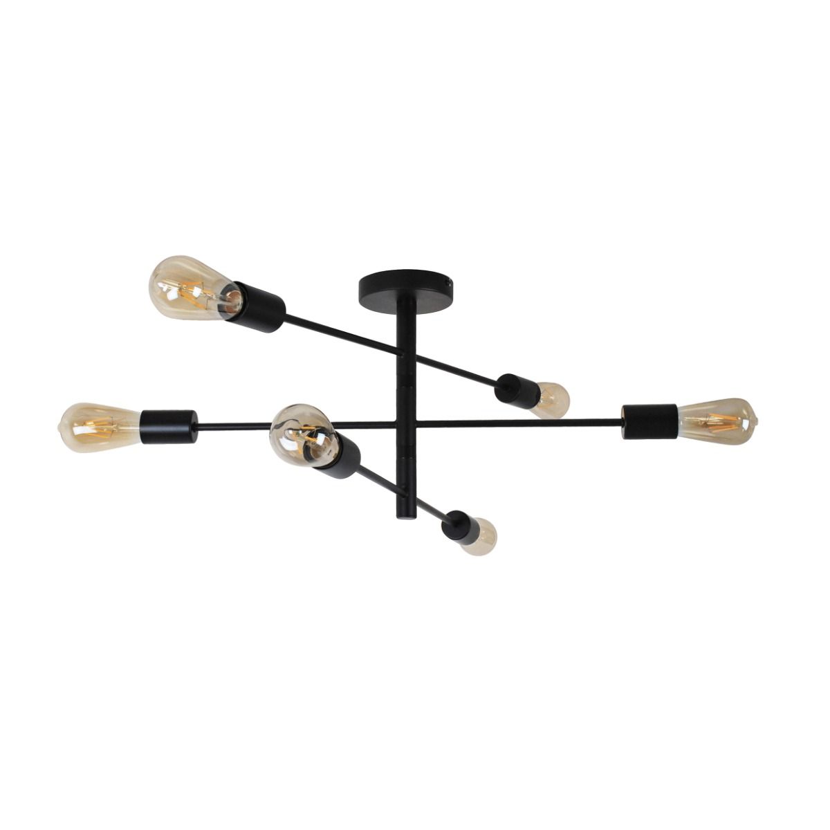 Freyza - Gosto 6 Light Semi Flush Ceiling Light Black