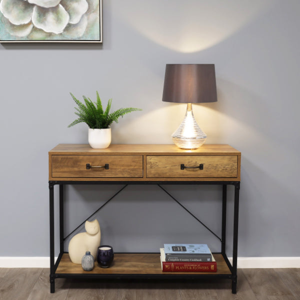 Freyza – Satin Nickel Table Lamp | 60 cm Satin Nickel Base with White Fabric Shade and E27 Bulb Fitting