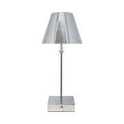 Freyza -  Polish Chrome Rechargeable Table Lamp | Sleek Minimalist LED Design with 3-Way Dimmer | Portable Cordless Lighting for Home & Office