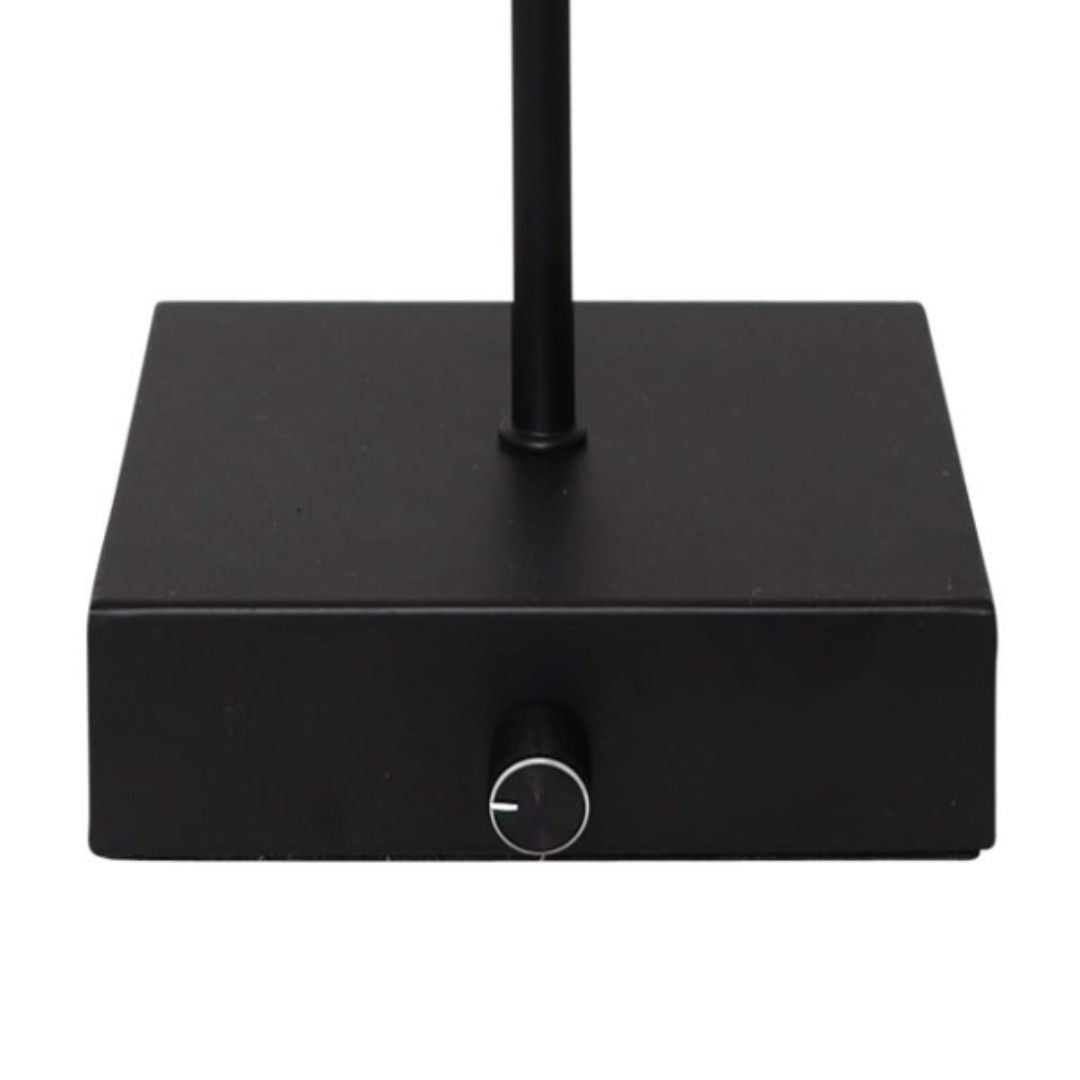 Freyza - Lustre Black Rechargeable Table Lamp | Sleek Minimalist LED Design with 3-Way Dimmer | Portable Cordless Lighting for Home & Office