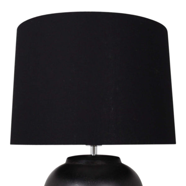 Ceramica Noir | Striking Textured Black Ceramic Table Lamp 5