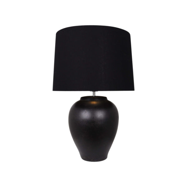 Ceramica Noir | Striking Textured Black Ceramic Table Lamp 4