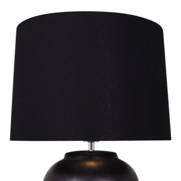 Ceramica Noir | Striking Textured Black Ceramic Table Lamp 6