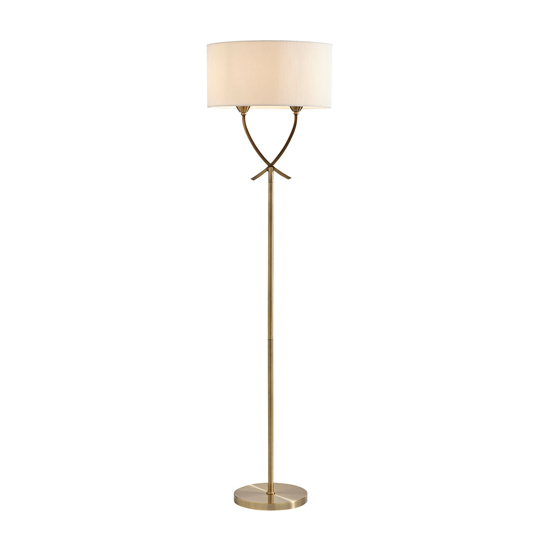Freyza - Justina Antique Brass Floor Lamp
