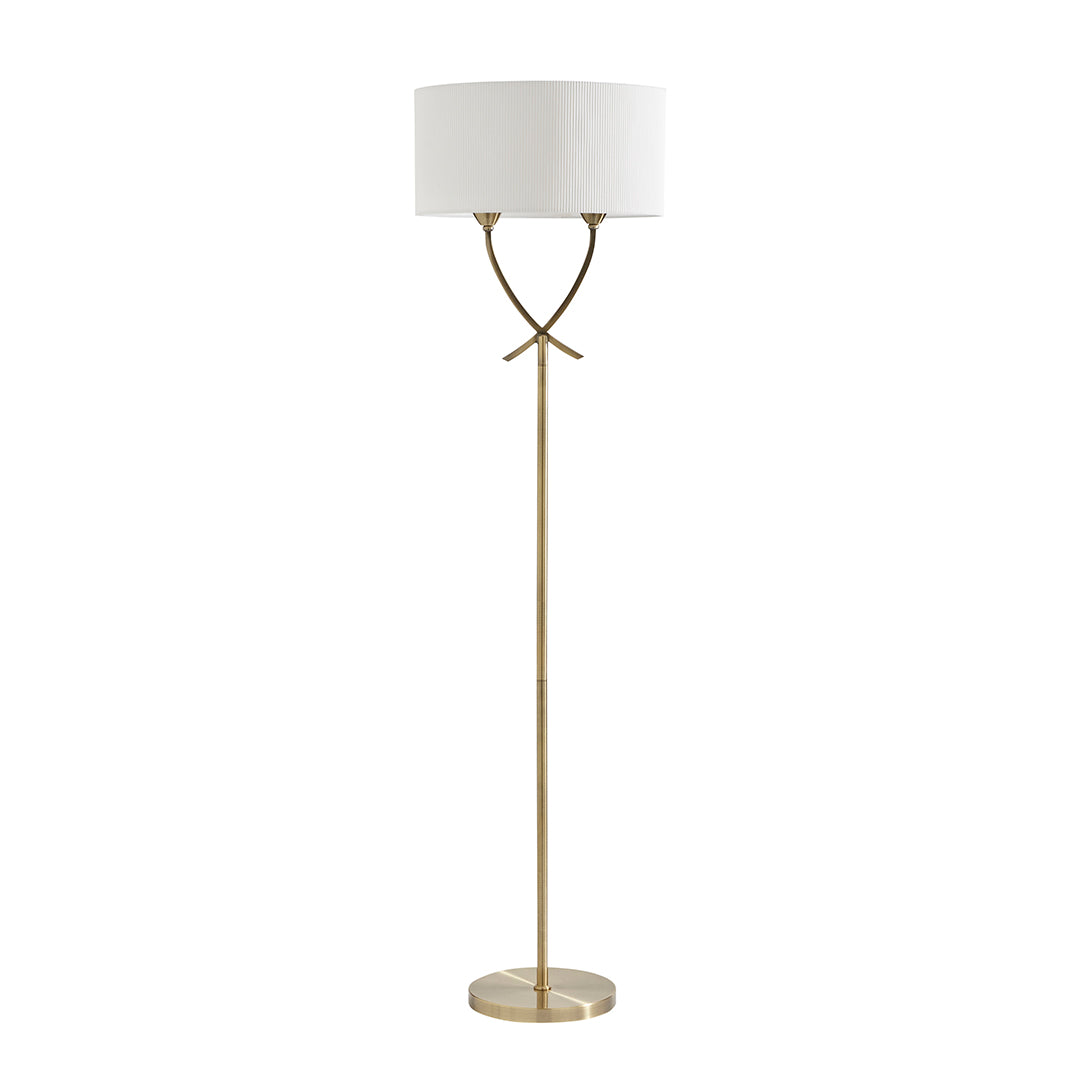 Freyza - Justina Antique Brass Floor Lamp