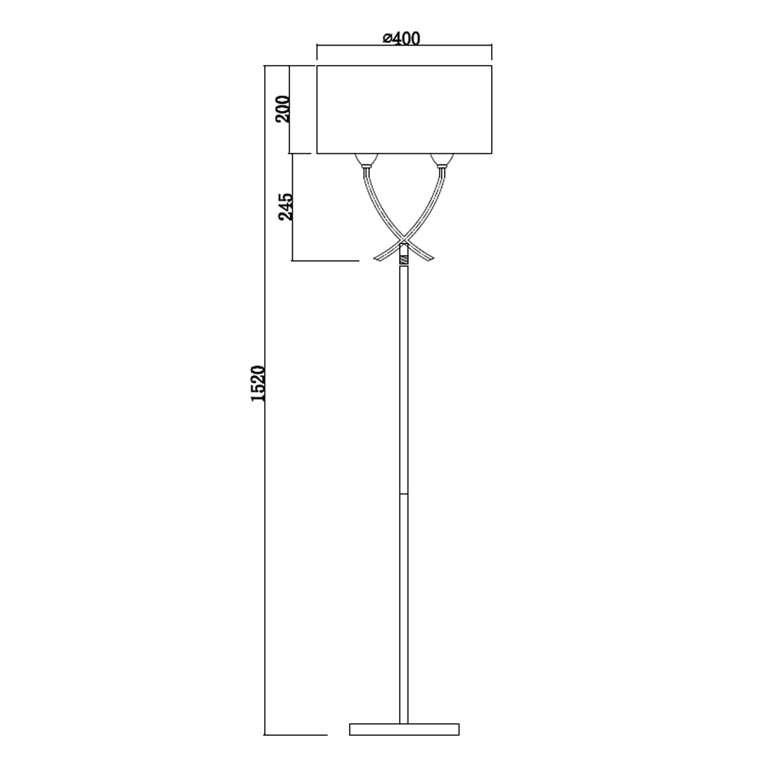 Freyza - Justina Antique Brass Floor Lamp