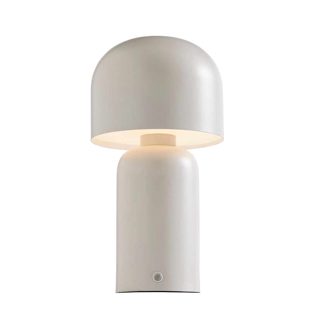 Freyza - Natural LED Rechargeable Table Lamp | Cordless Dimmable 3-Stage Sensor Light | Elegant Dome Metal Shade with Matte Cylinder Base