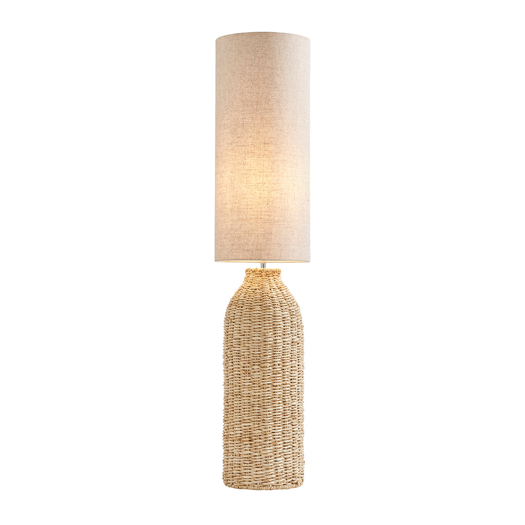 Freyza - Natural Woven Floor Lamp | Handcrafted Boho Rattan Design | Sustainable Ambient Standing Light for Living Room & Bedroom