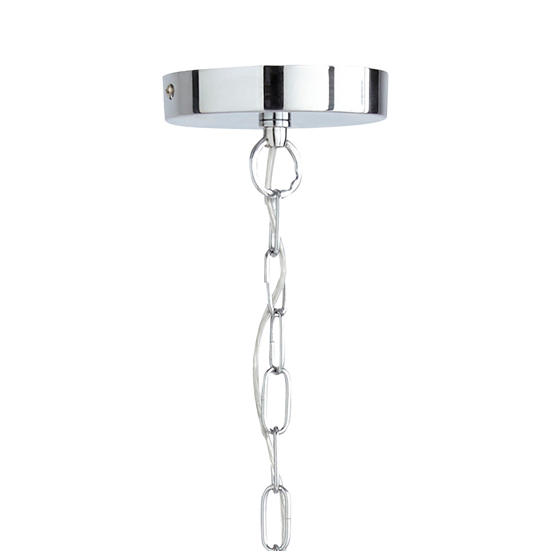 Freyza – 3-Light Polished Chrome Chandelier Ceiling Light with Double Glass Shades | Indoor Lighting Fixture