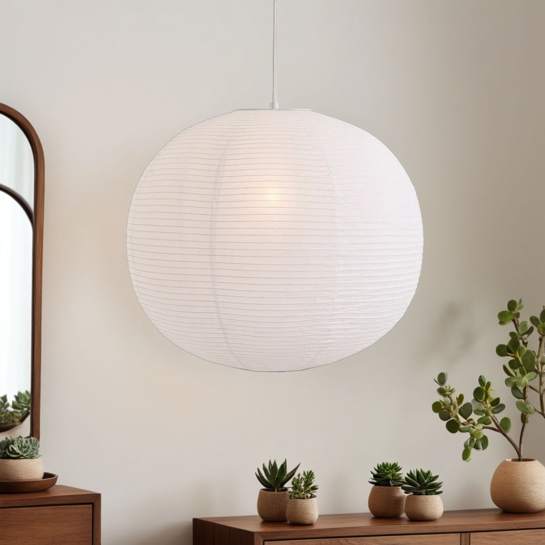 Freyza – Rufus 80 cm Papierball, weißer Schirm