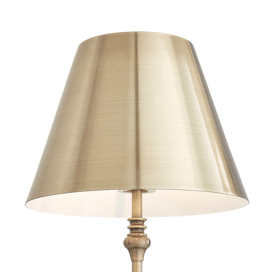 Freyza - Lustre Rechargeable Antique Brass Table Lamp | Sleek Minimalist LED Design with 3-Way Dimmer | Portable Cordless Lighting for Home & Office