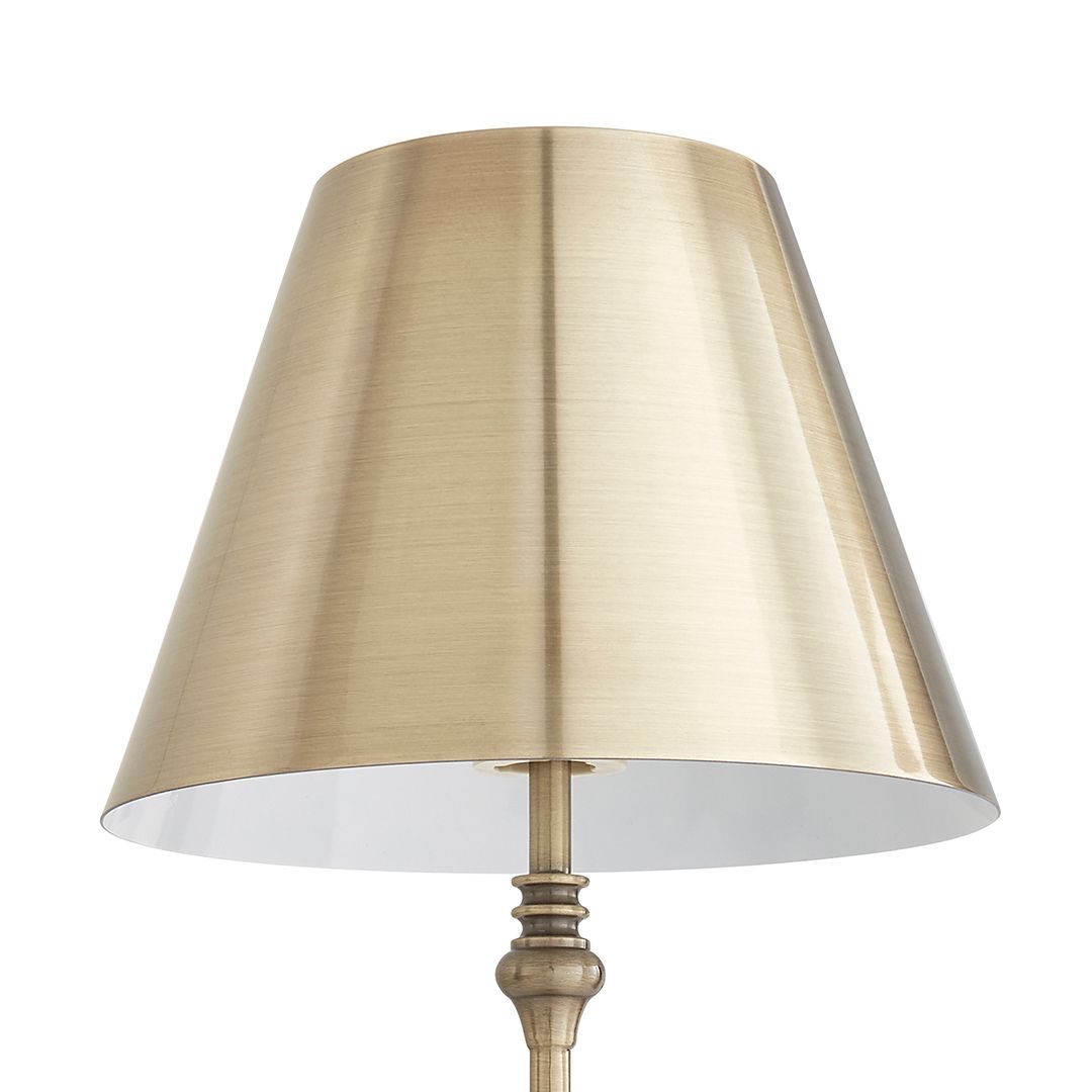 Freyza - Lustre Rechargeable Antique Brass Table Lamp | Sleek Minimalist LED Design with 3-Way Dimmer | Portable Cordless Lighting for Home & Office