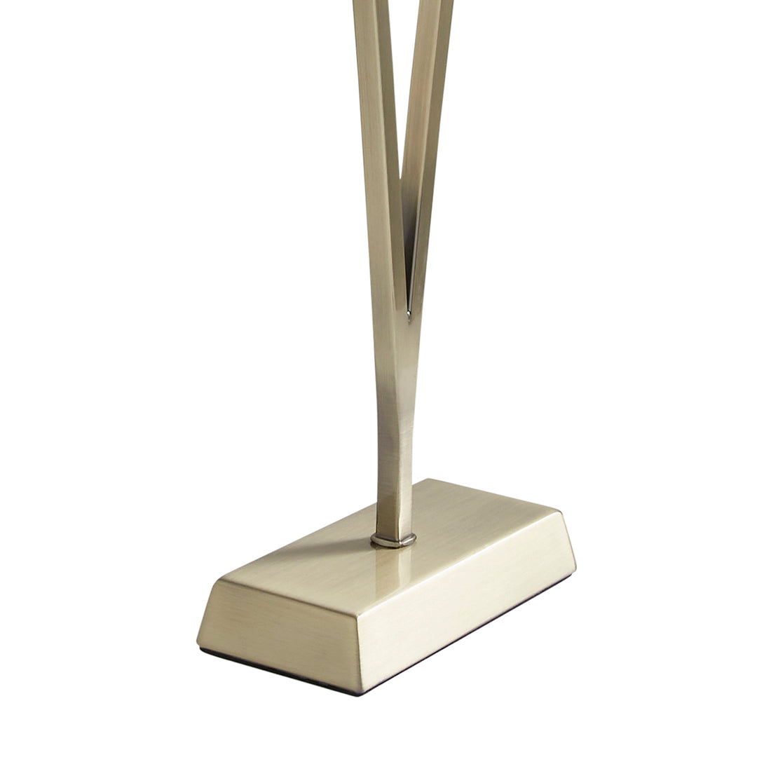 Freyza - Antique Brass & Champagne Touch Table Lamp | Dimmable 3-Stage Sensor Light | Elegant Metal Base with Textured Fabric Shade