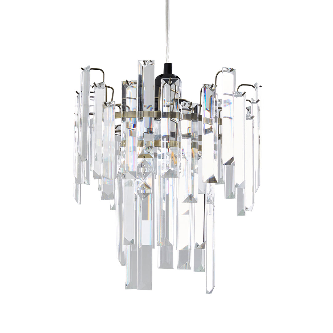 BrassElegance | Glamorous Antique Brass Glass Pendant Light Shade 3