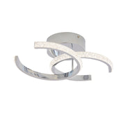 Freyza – Chrome LED Flush Ceiling Light | Integrated LED Indoor Ceiling Fixture with Warm White