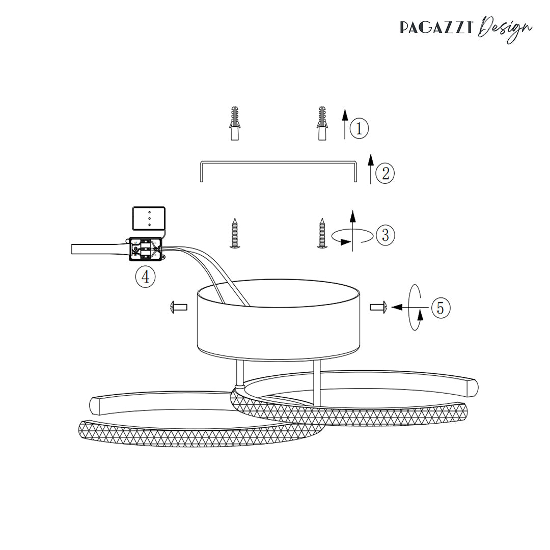 Freyza – Chrome LED Flush Ceiling Light | Integrated LED Indoor Ceiling Fixture with Warm White