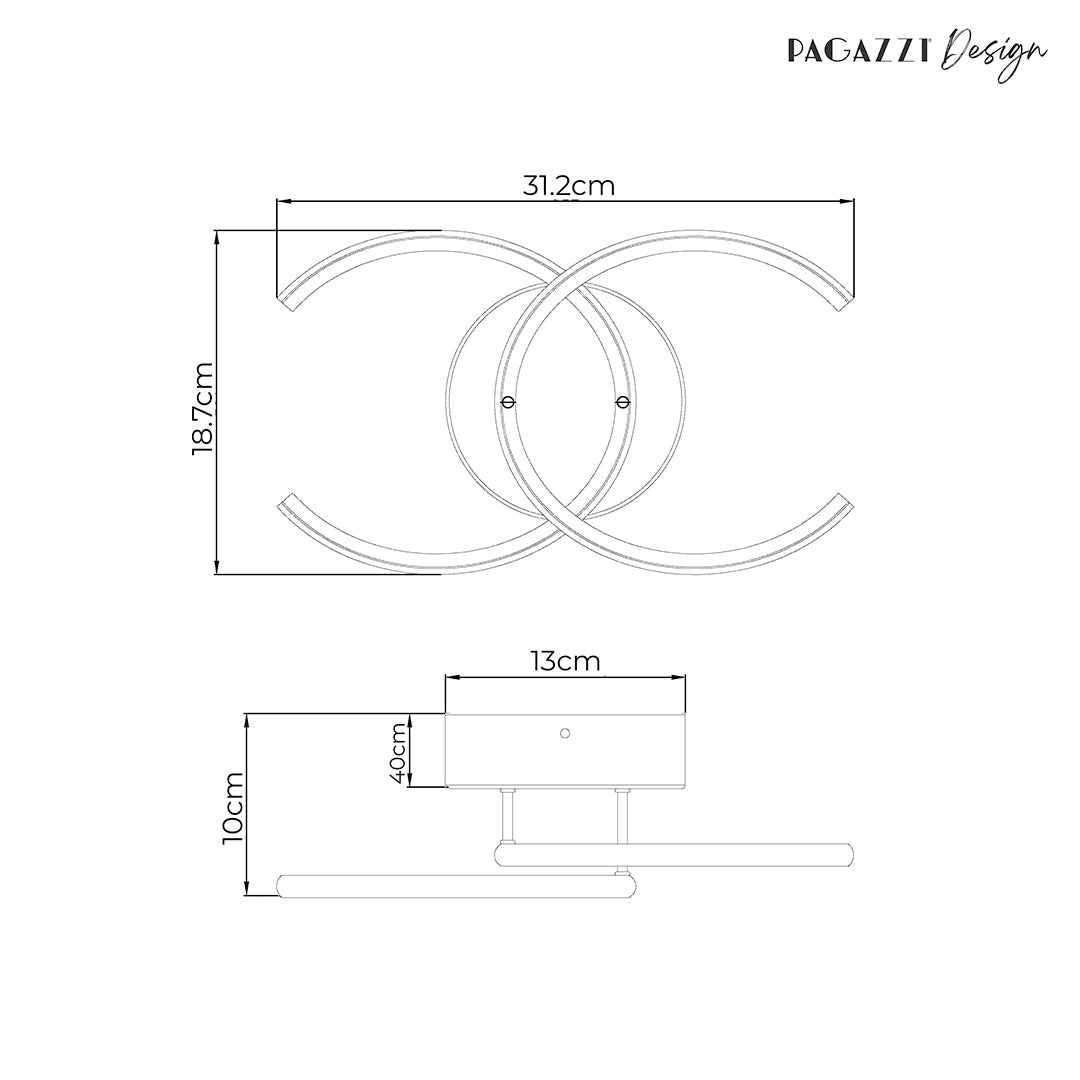 Freyza – Veloria Satin Brass LED Flush Ceiling Light | Integrated LED Indoor Light Fixture with Warm White